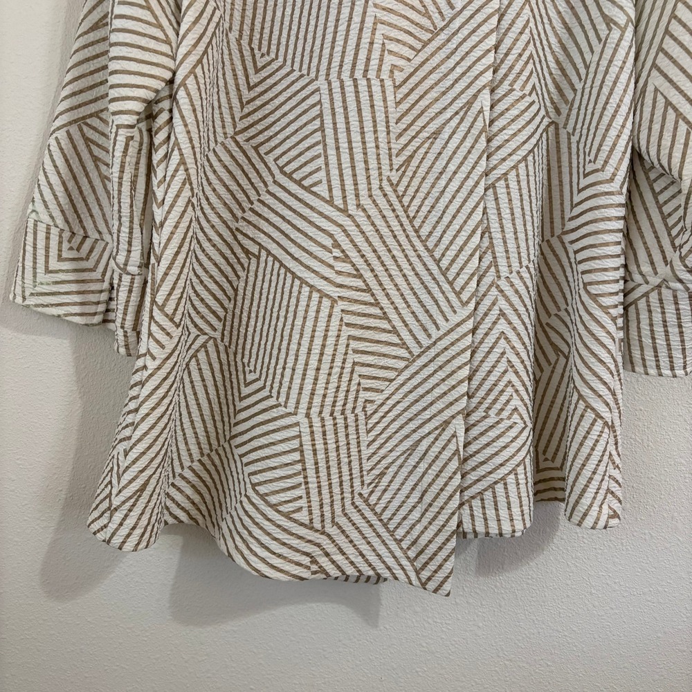 IC by Connie K Blazer Geometric Textured Single Button Jacket Large USA Made - Picture 4 of 10